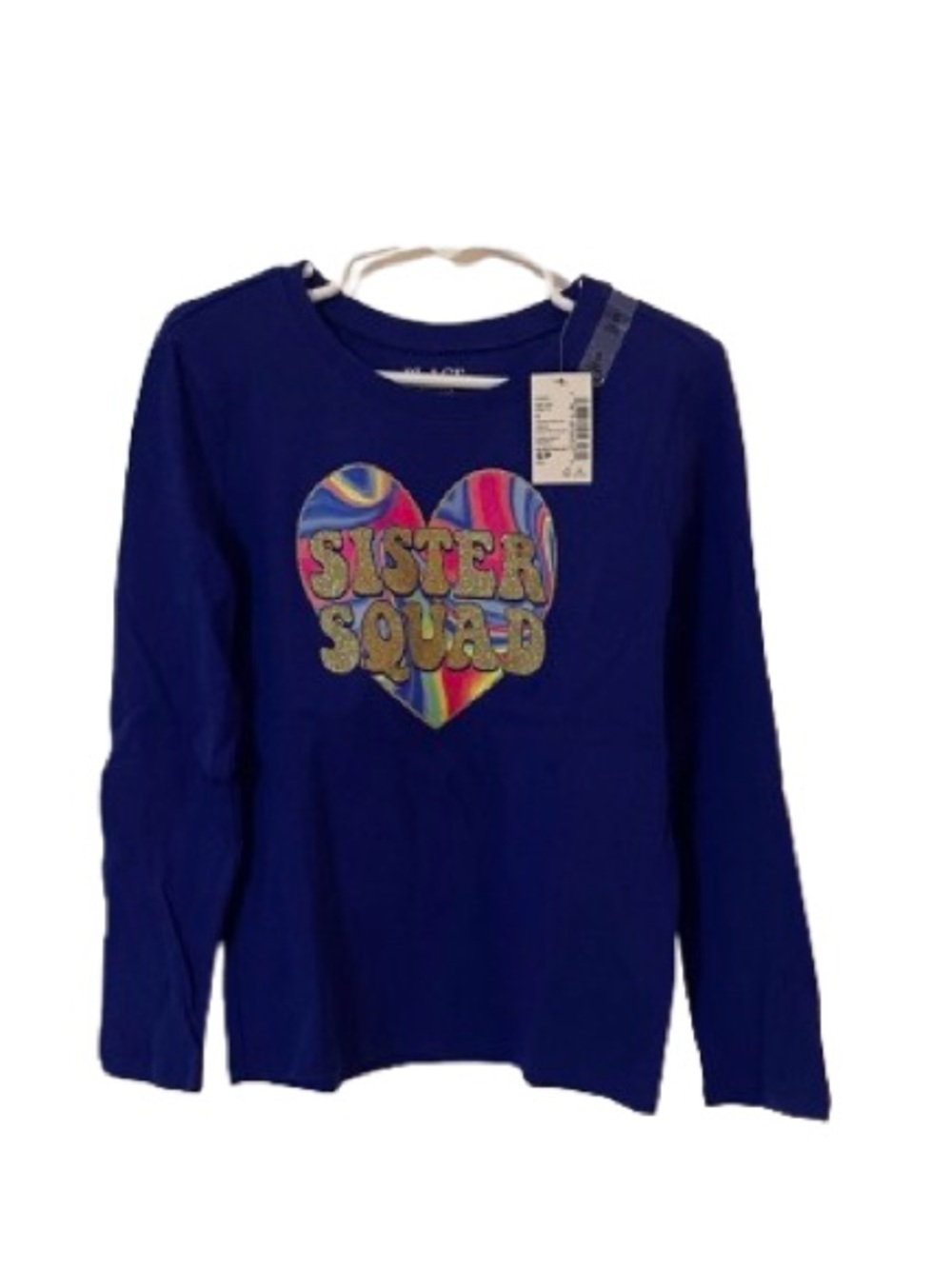 The Children's Place Blue Long Sleeve “Sister Squad “ T Shirt Small